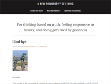 Tablet Screenshot of anewphilosophyofliving.com
